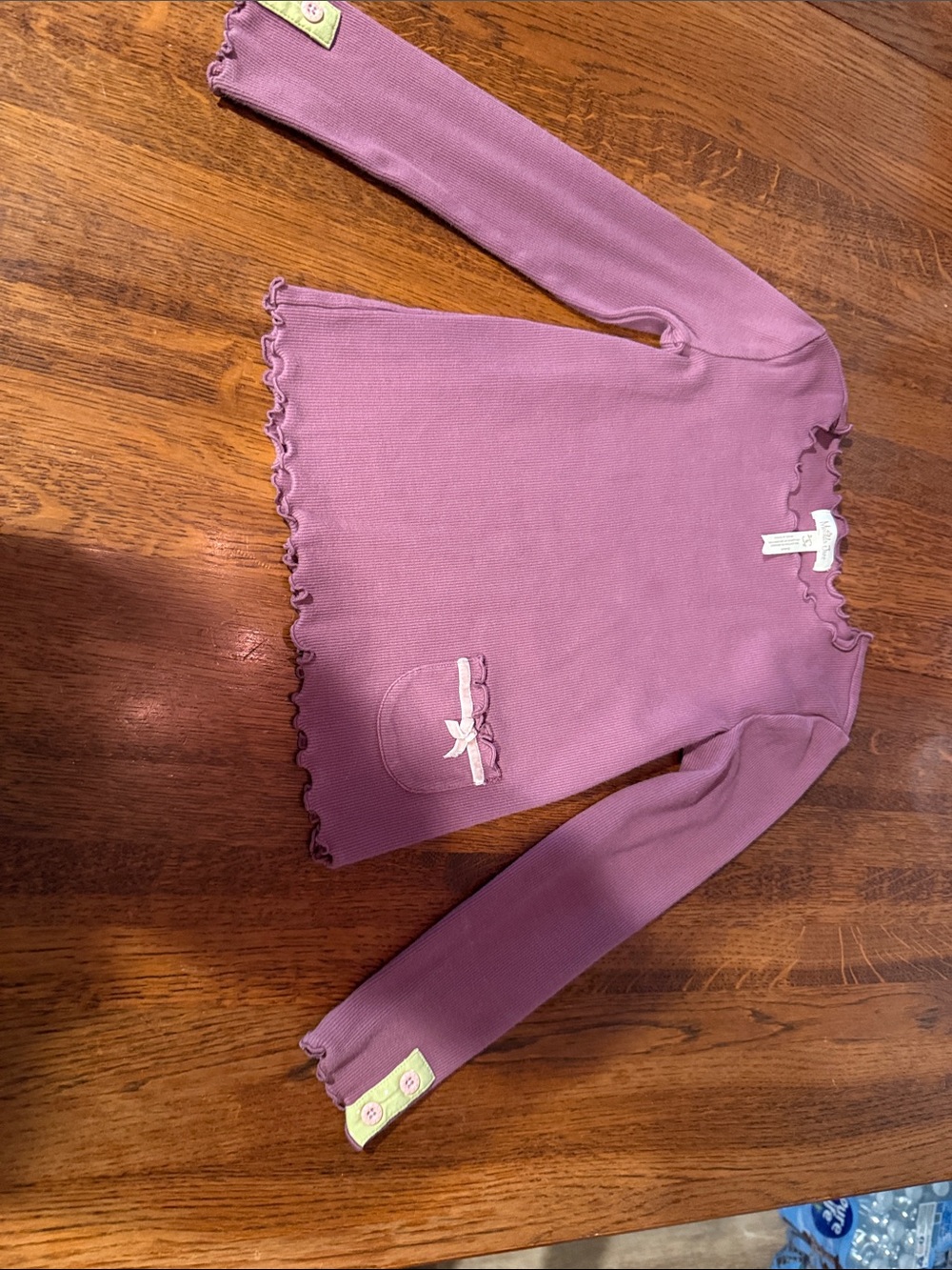 Matilda Jane Dusty Lavender Ruffle-Trim Long Sleeve Top